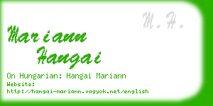 mariann hangai business card